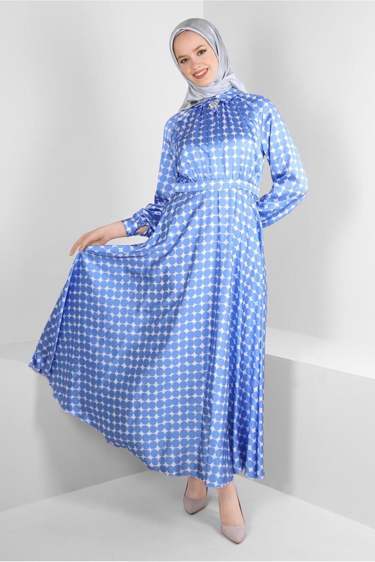 لباس کمربند طرح هندسی 43689 Alvina