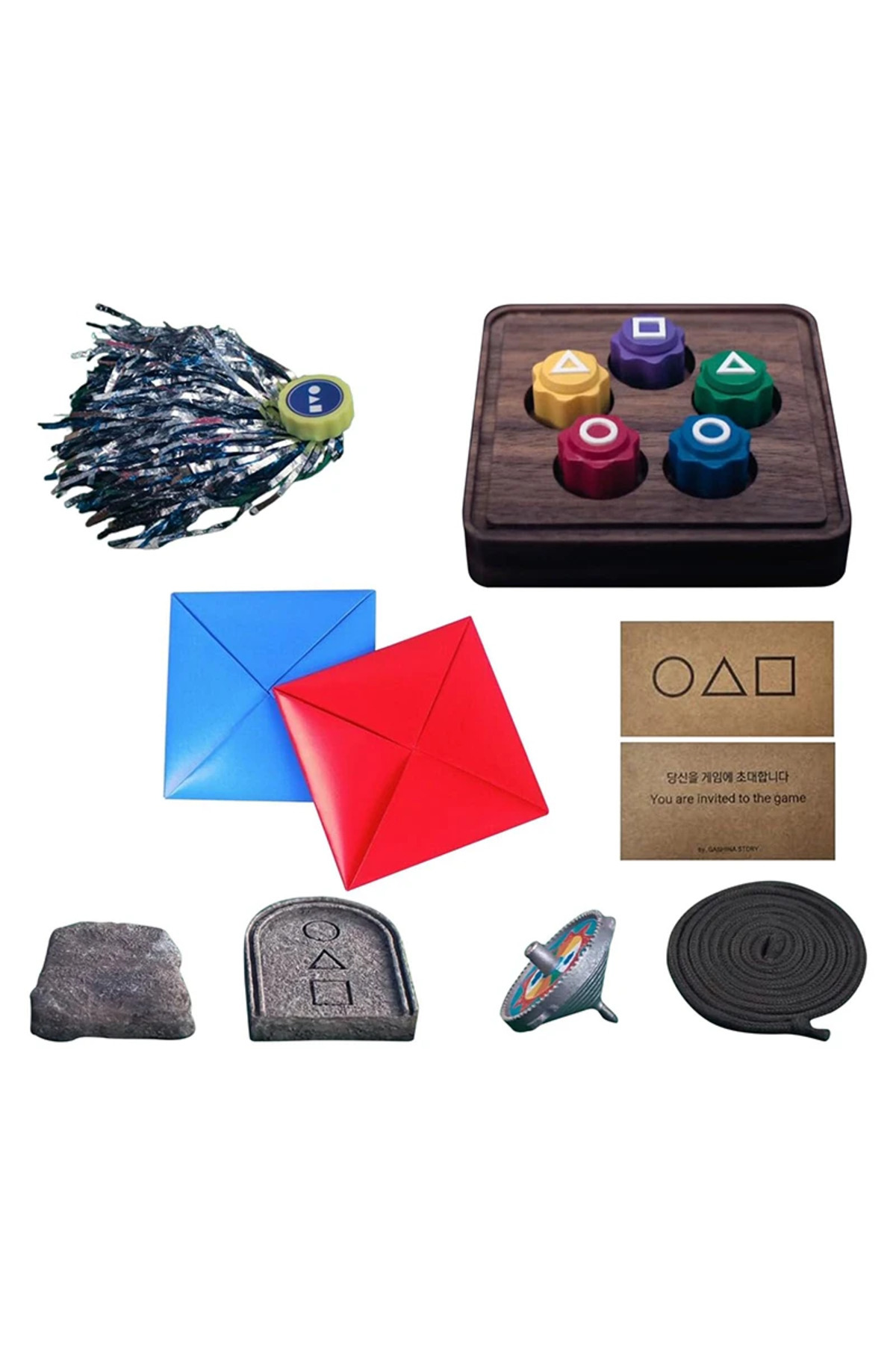 Choice-A Korean Folk Game Set (Korean Traditional Play Game)- Jebi Chagi, Gong-gi, Biseokchigi, Paeng-y, D. 1
