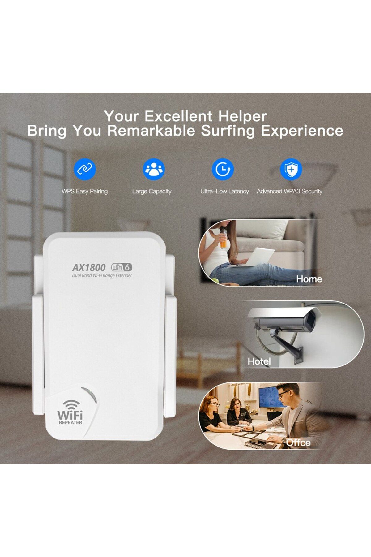 fenvi-European Regulations Wifi6 Ax1800 Wireless Repeater Dual Band 2.4g/5ghz 802.11ax Gigabit Wi-fi 2