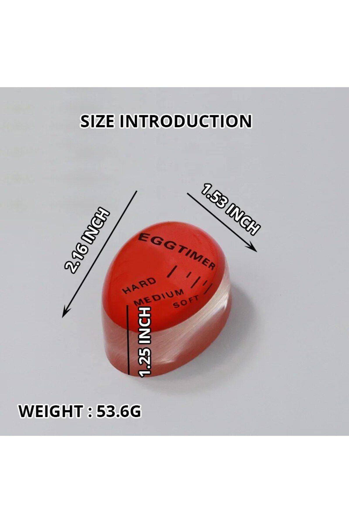 Choice-1pc Red 1pcs Egg Color Changing Timer Eco-friendly Resin Egg Timer Red Timer Tools Yummy Soft Hard B 1