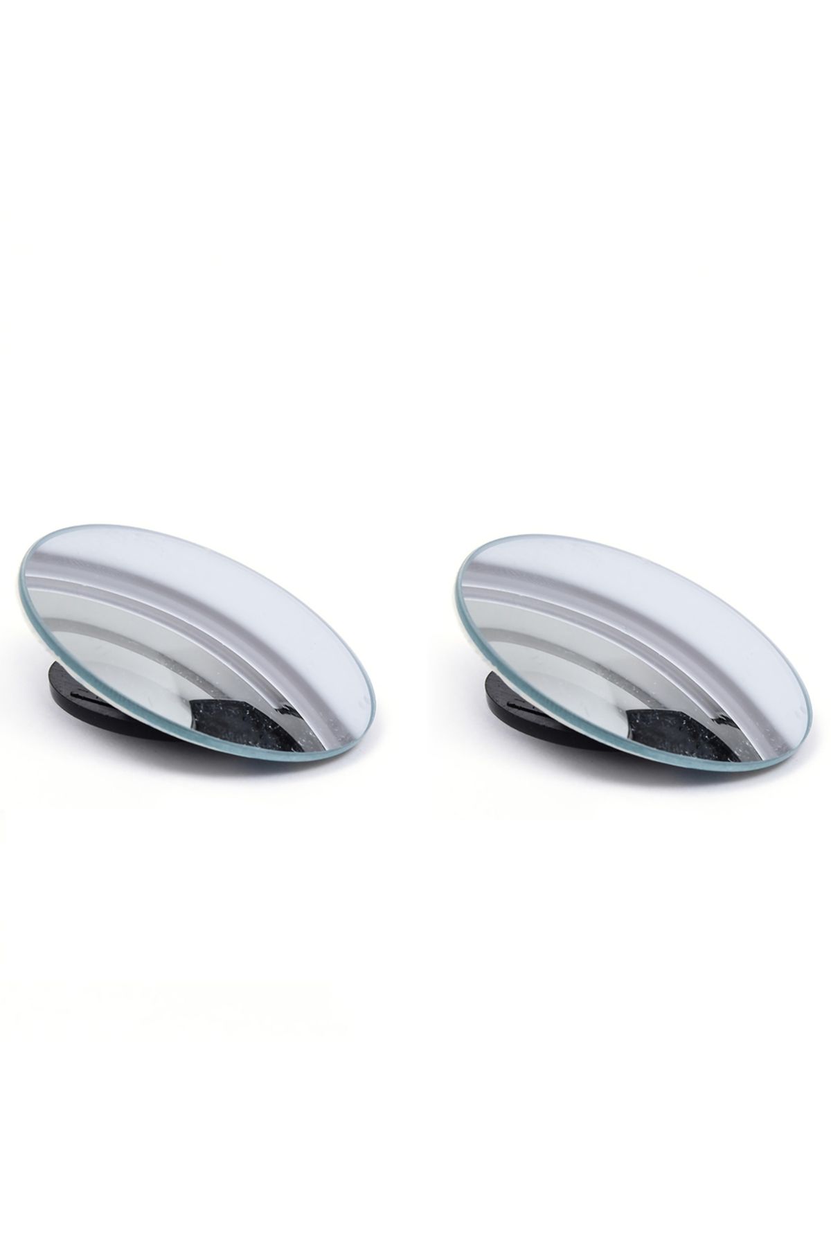 Choice-2pcs Frameless New 2Pcs Car Round Frame Convex Wide-angle Clear Rearview Auxiliary Mirror 360 Degree 1