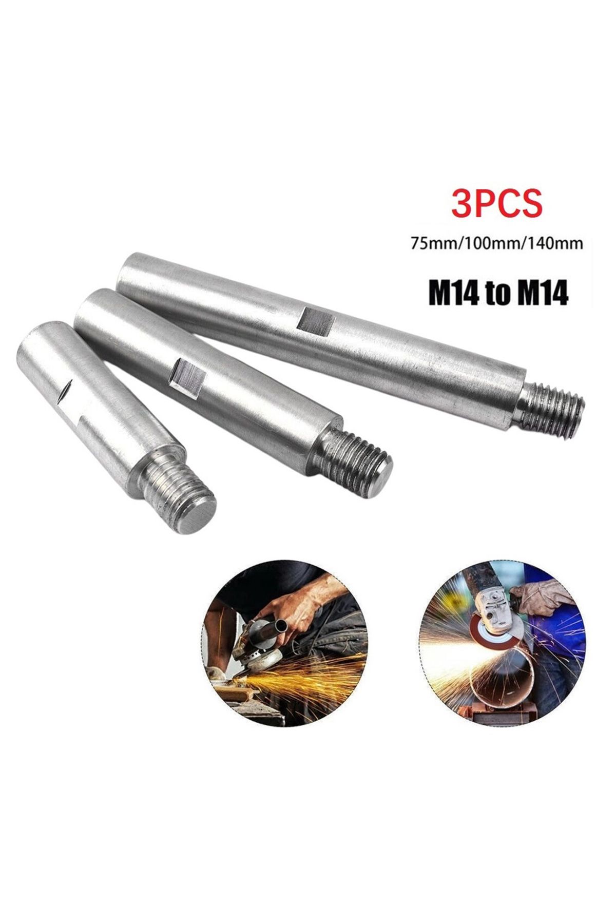 Choice-Flexible Lengths For Precision And Efficient Grinding 3pcs M14 Angle Grinder Extension Connecting... 8
