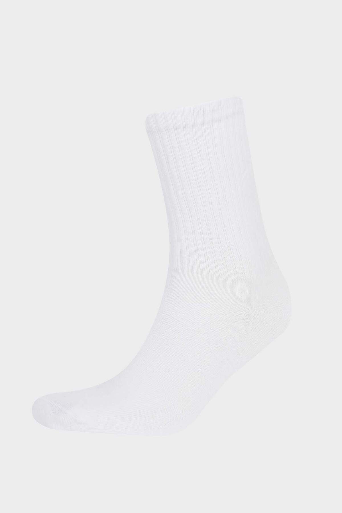 DeFacto-Men's Comfortable Elastic 3-Piece Cotton Long Socks Z0806Azns 4