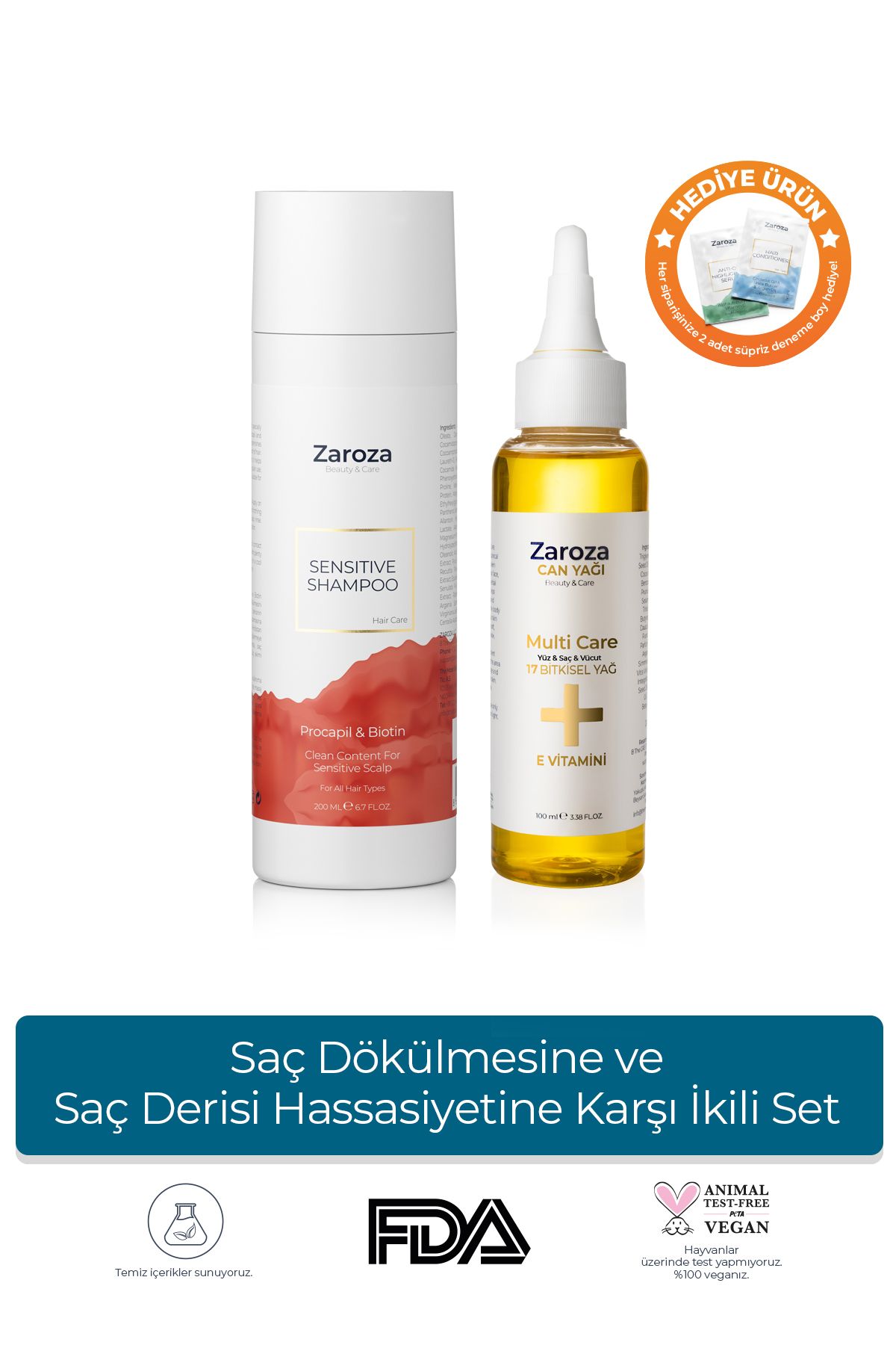 ست مراقبت مو مردانه و زنانه باینری در برابر ریزش حساسیت به پوست سر ZAROZA
