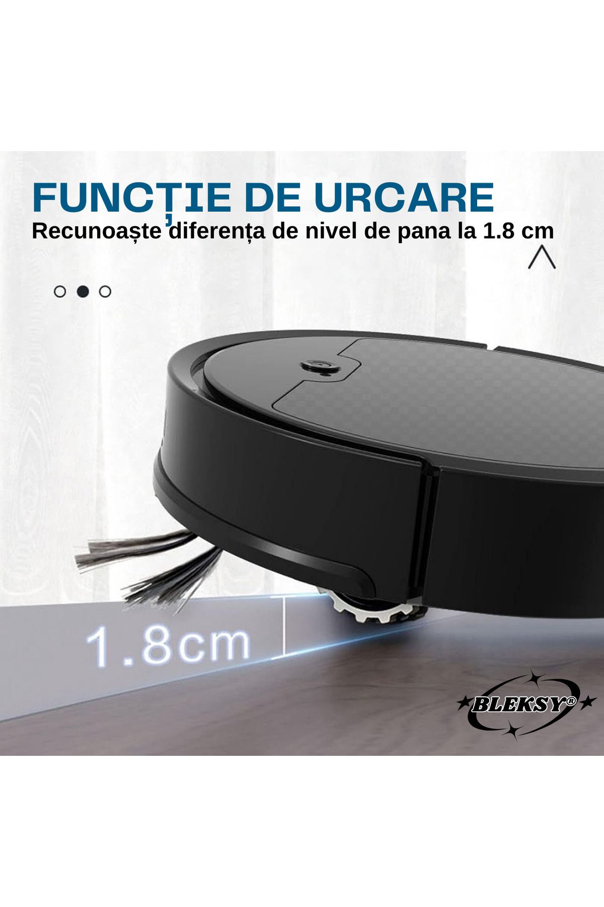 BLEKSY-OB8s smart vacuum robot, 70 min autonomy, app control, silent, obstacle detection, black 10