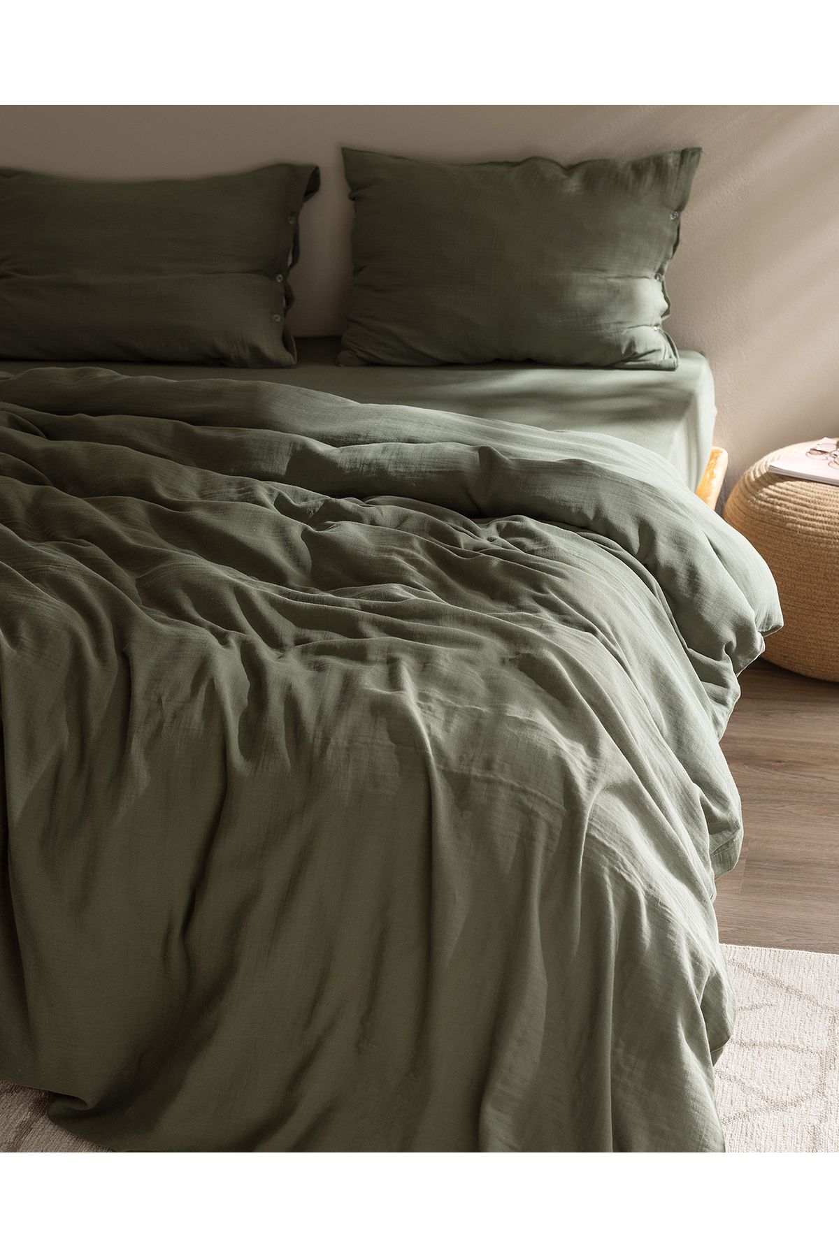 Madame Coco-Marla King Size Msbl King Size 100% Cotton Elastic Duvet Cover Set 2