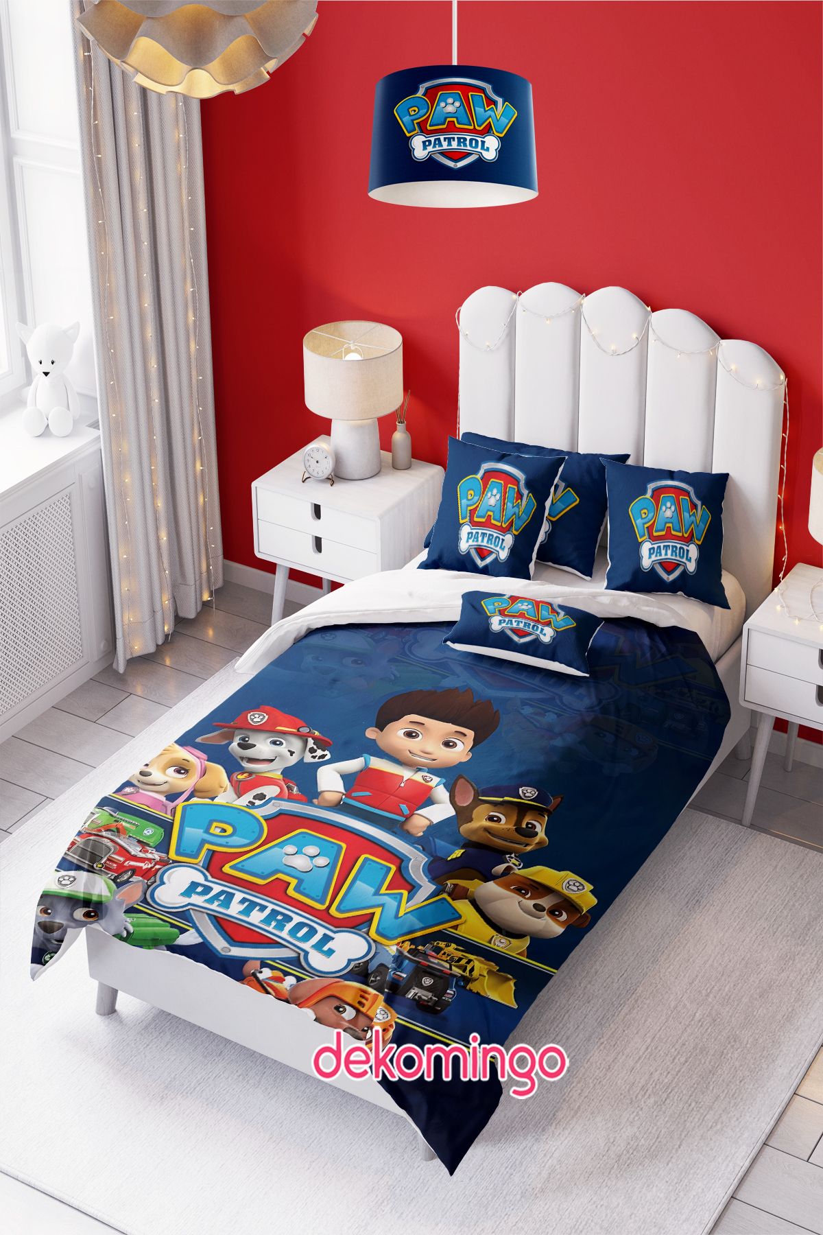 dekomingo LACİVERT PAW PATROL BEBEK VE ÇODUK ODASI NEVRESİM TAKIM ( ÇARŞAFSIZ )