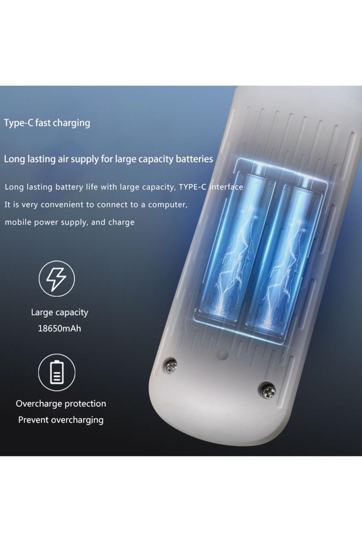 Sunhome-4 in 1 Multi-Functional Portable Rechargeable Clip Fan, Table fan, Hanging Fan, Handheld Fan 4
