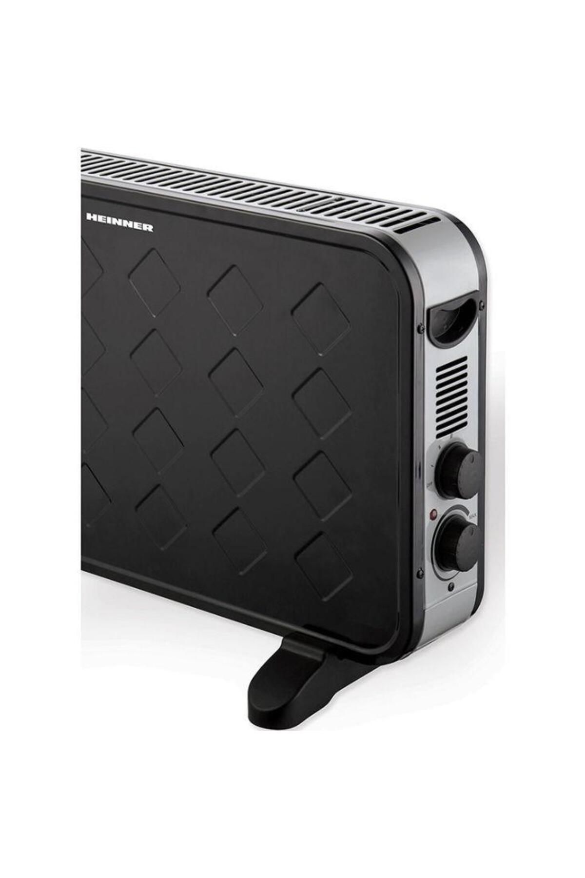 Heinner-Convector electric Heinner HCVH-Y2000TBK, 2000W, 2 trepte de putere, Termostat reglabil (Negru) 2