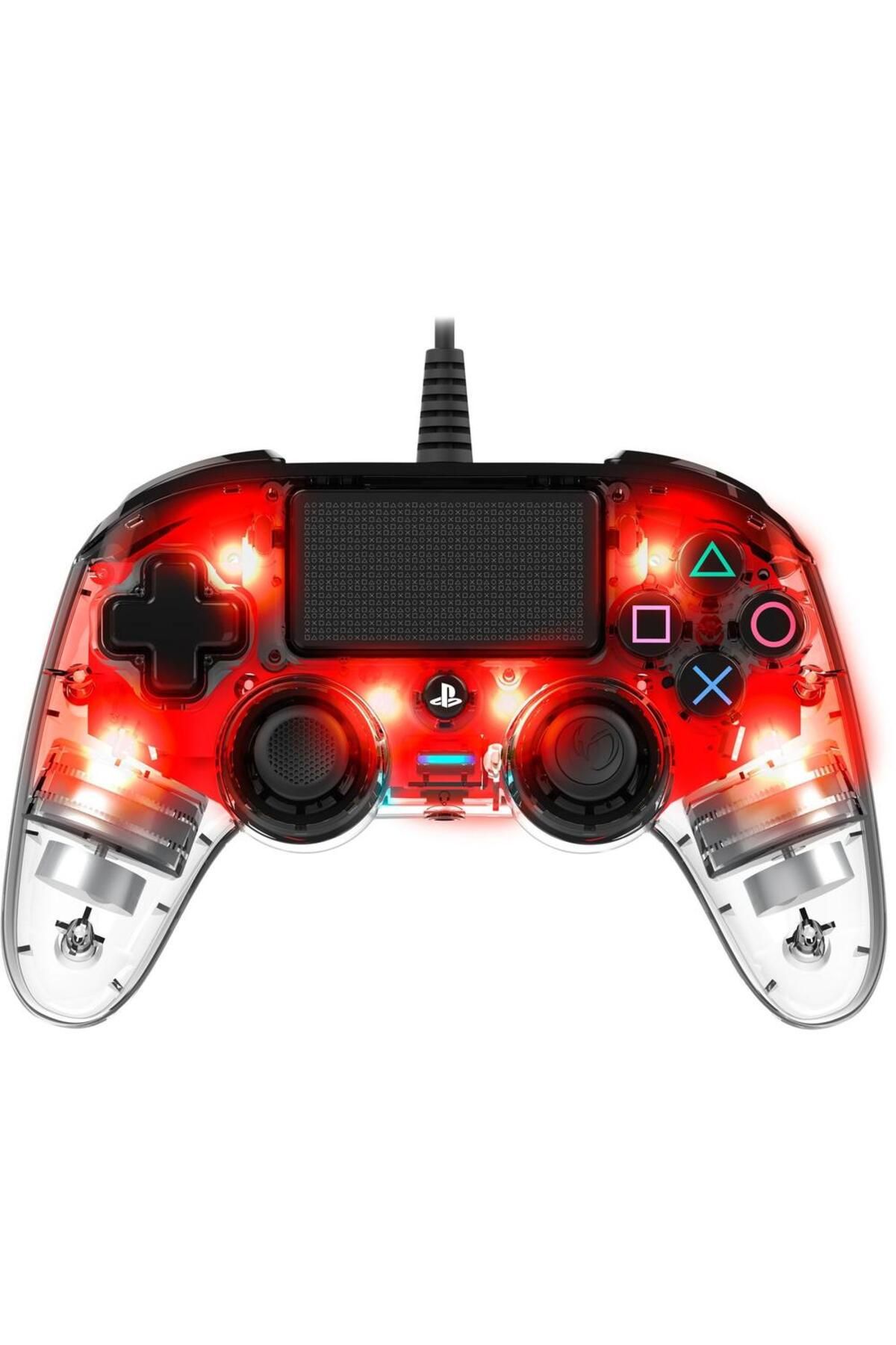 Nacon-Nacon Wired Illuminated Compact Controller, for PS4 (Red) 1