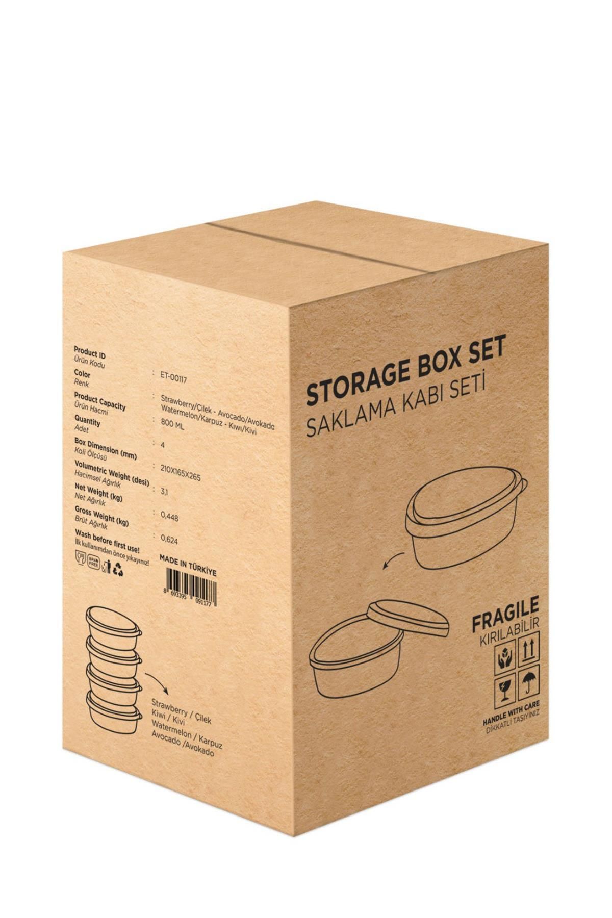 HOMENIVA-Stylish Design Storage Container with 4 Leakproof Lids 8