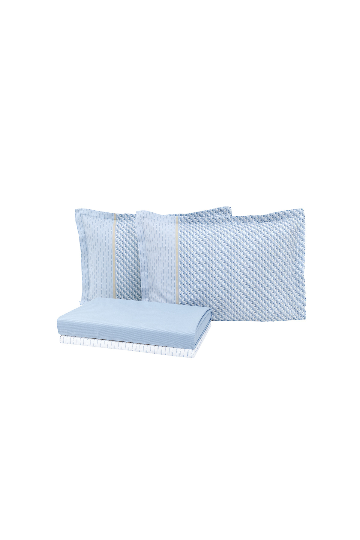Yataş-Pinto Double Bamboo Pique Set - Blue 3