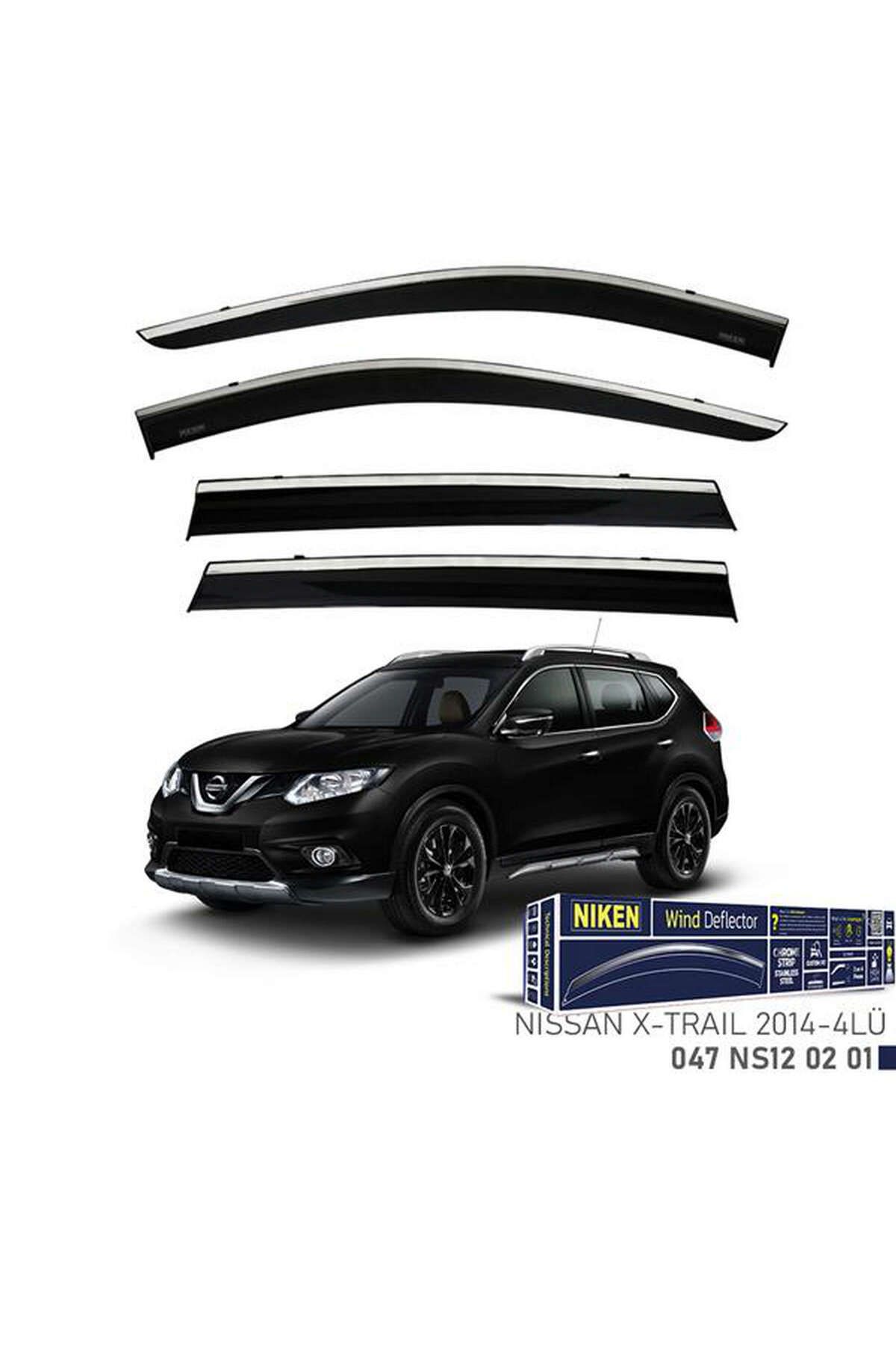Universsal KROMLU CAM RÜZGARLIĞI NISSAN X-TRAIL 2014- 4LÜ 1492155706