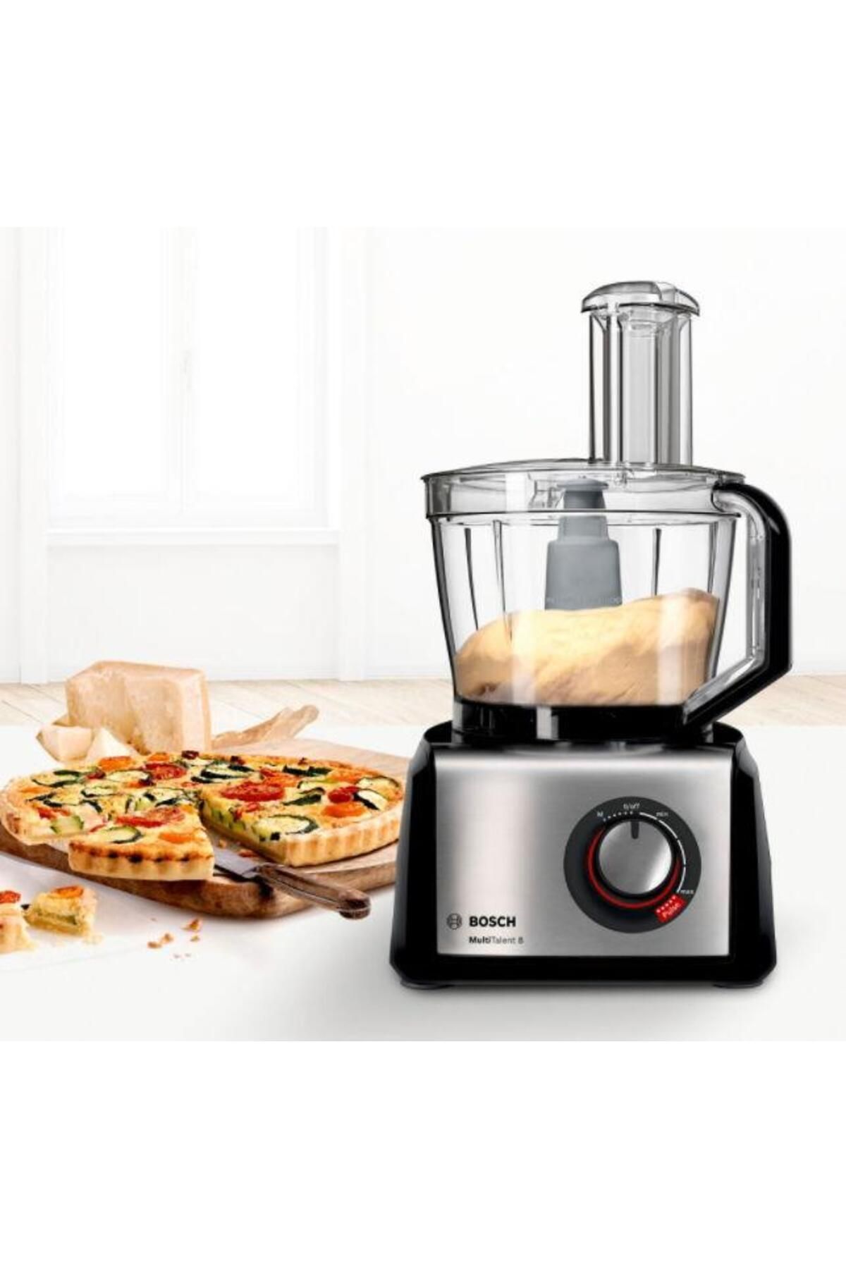 Bosch-Bosch MC812M865 Food Processor, 1250 W, 3.9 L Bowl, 1.5 L Blender (Black/Silver) 3