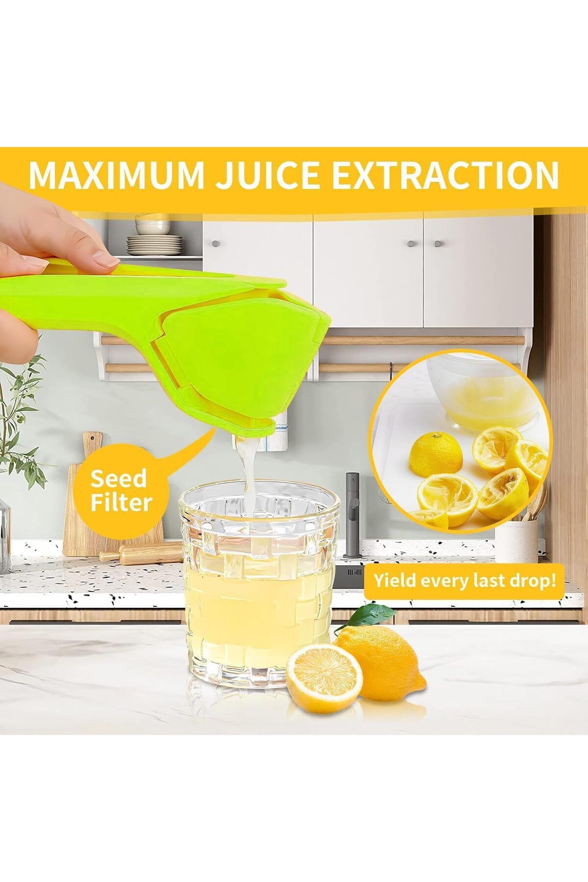 COOYA-Lemon Squeezer,Effortless Manual Flat Lime Juicer Squeezer,Folds Design for Saving Space Storage 4
