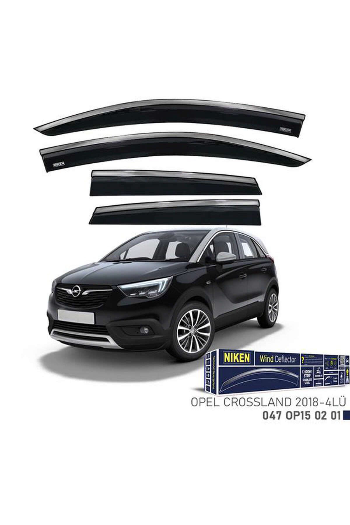 Universsal KROMLU CAM RÜZGARLIĞI OPEL CROSSLAND X 2018- 4LÜ 1492555706