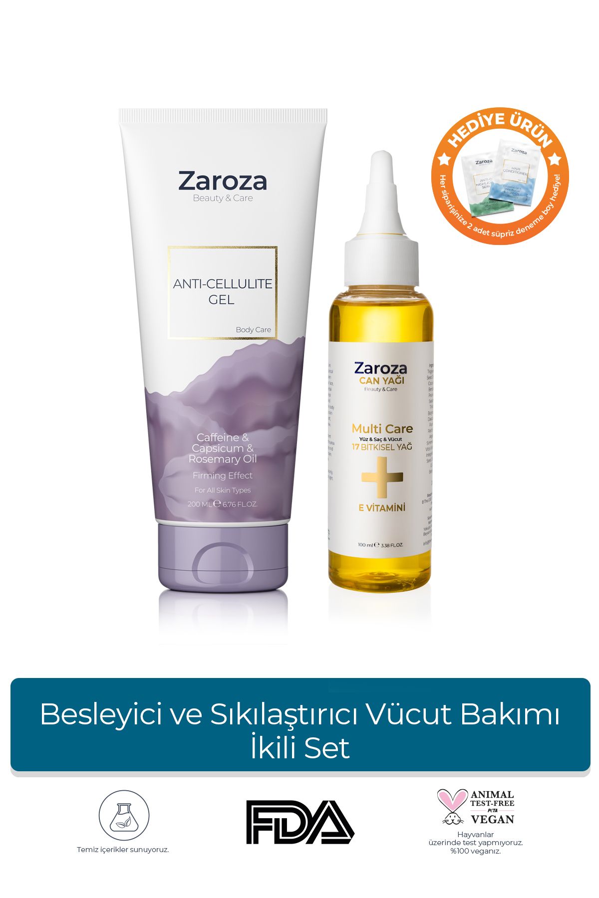 ست مراقبت پوست تغذیه و محکم کردن از بدن مجموعه باینری ZAROZA