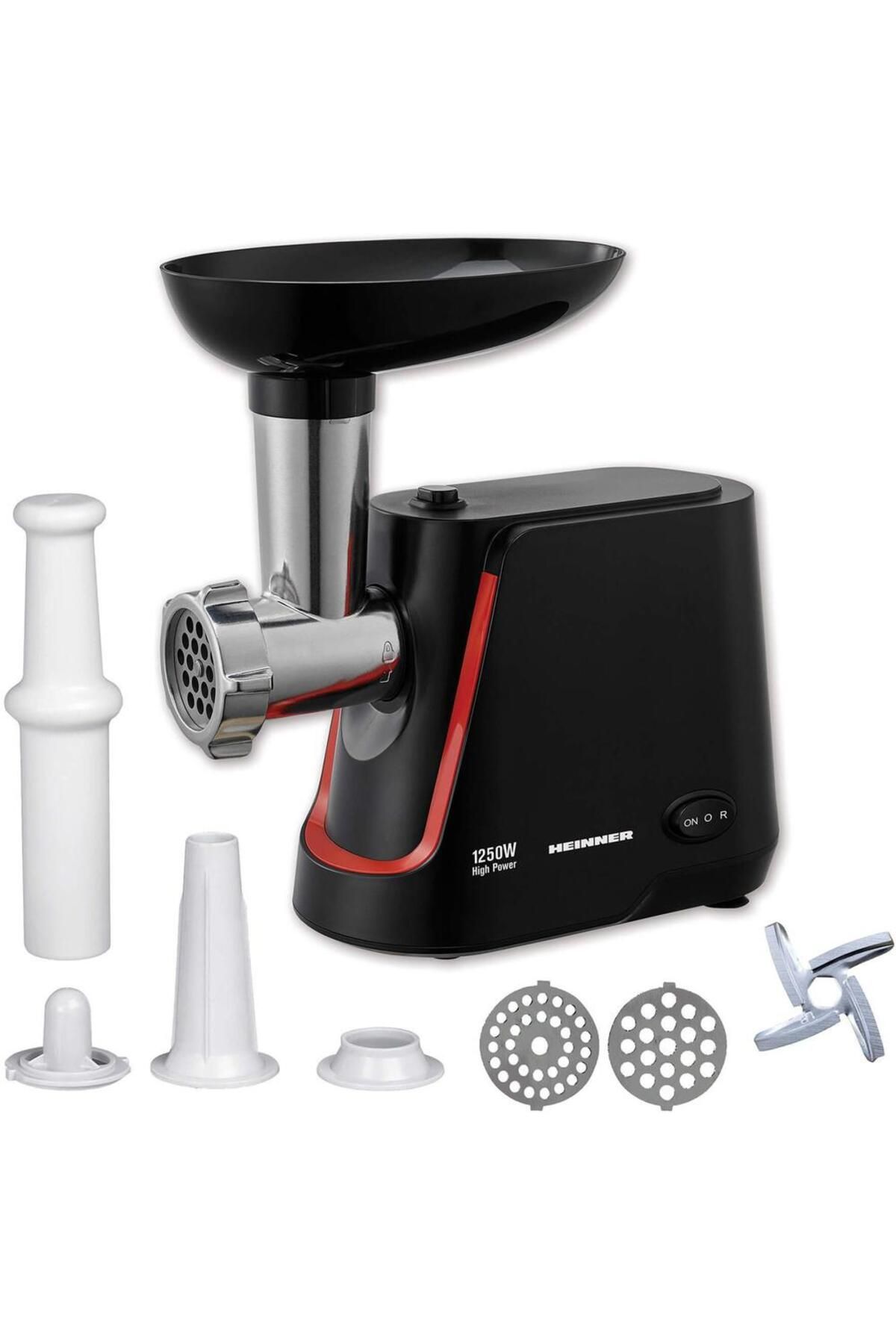 Heinner-Heinner MG-1250BK Food Processor, 1250W, 1.2 Kg/min (Black) 2