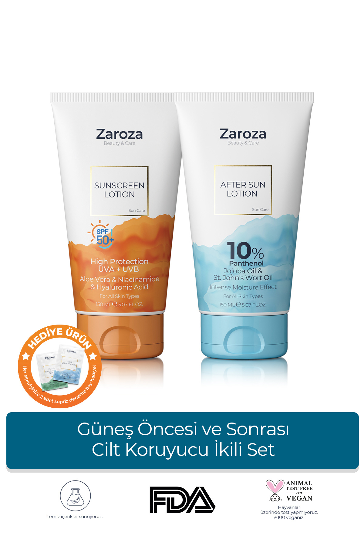 Güneş Öncesi ve Sonrası Cilt Koruyucu İkili Set