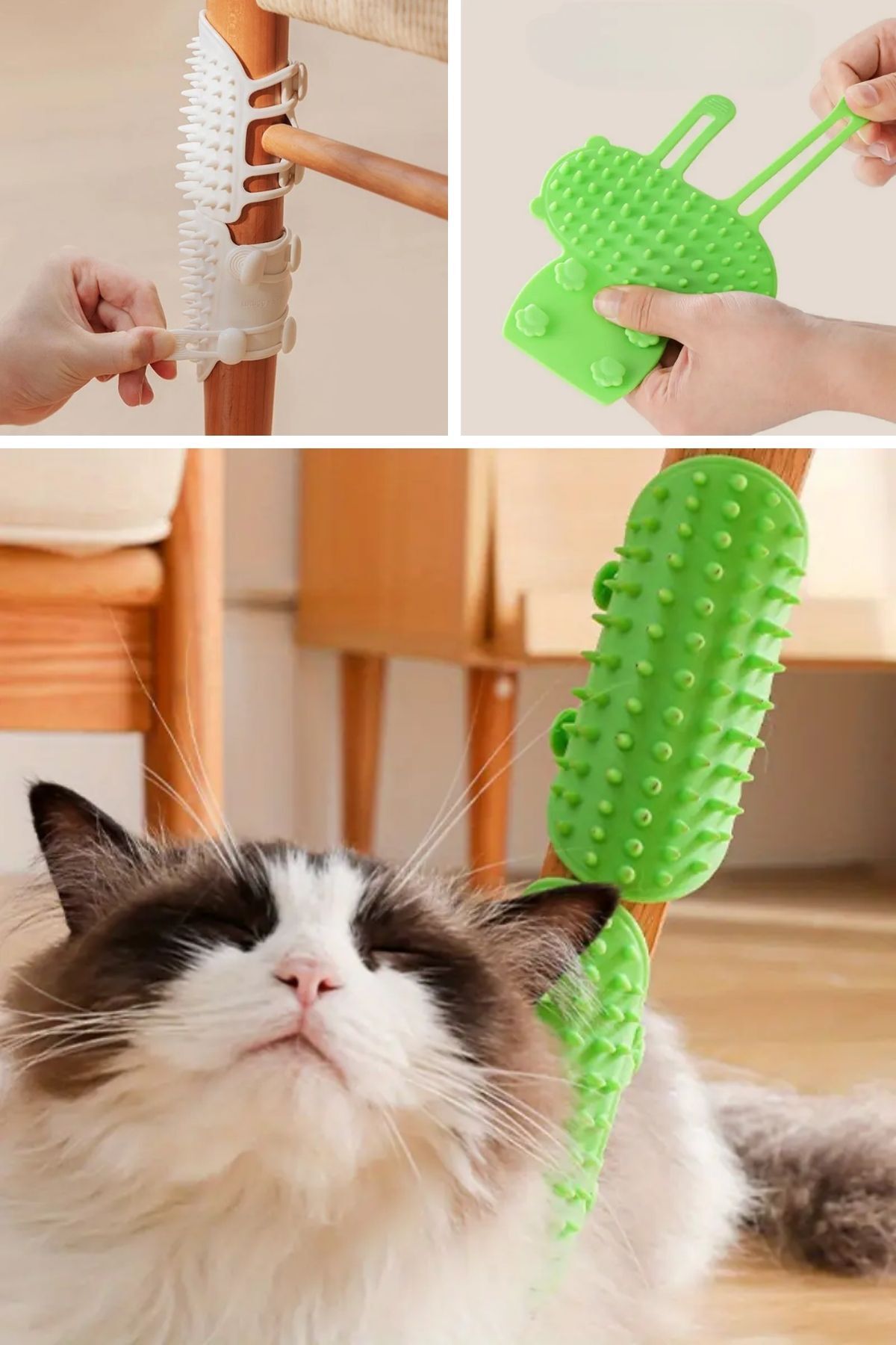 Buffer-®   Adjustable Silicone Cat Itch Comb That Can Be Attached to the Chair Leg 2