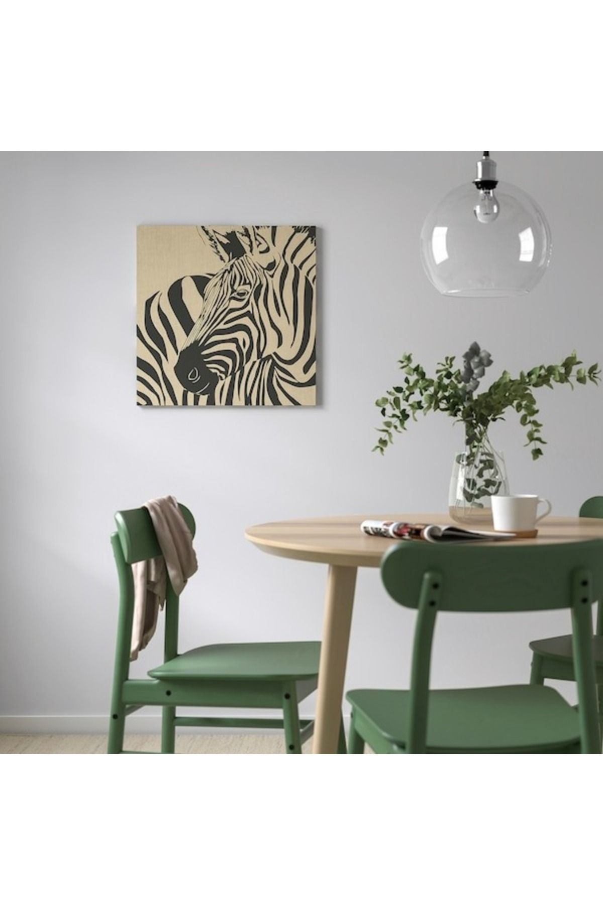 IKEA-Pjätteryd Rustic Zebra Canvas 56x56 Cm – Art By Sasha Blake, Deep Print On Stretched Canvas Frame 4