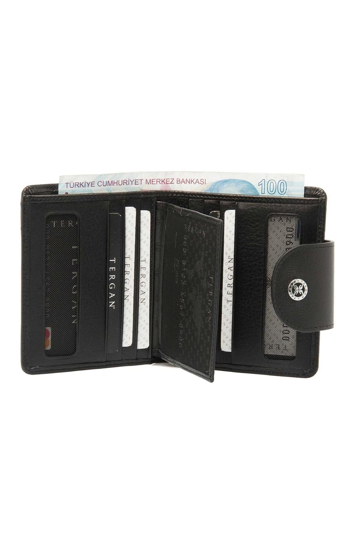 Tergan-S1Cb00005674-A85 Leather Women's Wallet - Black 4
