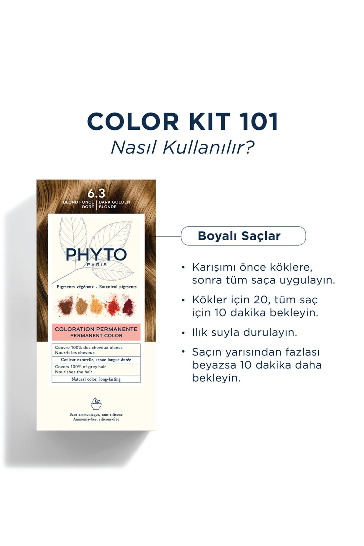 Phyto-Dark Auburn Dore 6.3 – Permanente pflanzliche Haarfarbe ohne Ammoniak 4