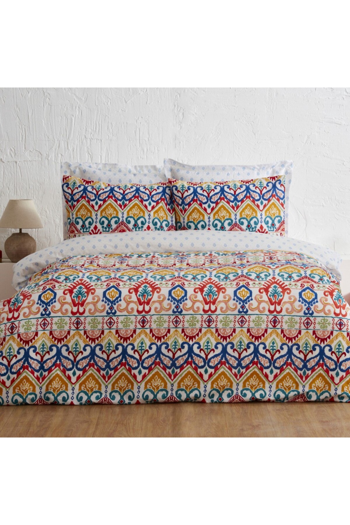 Karaca Sarah Anderson Lionel Bettw sche Set für Doppelbett Blau