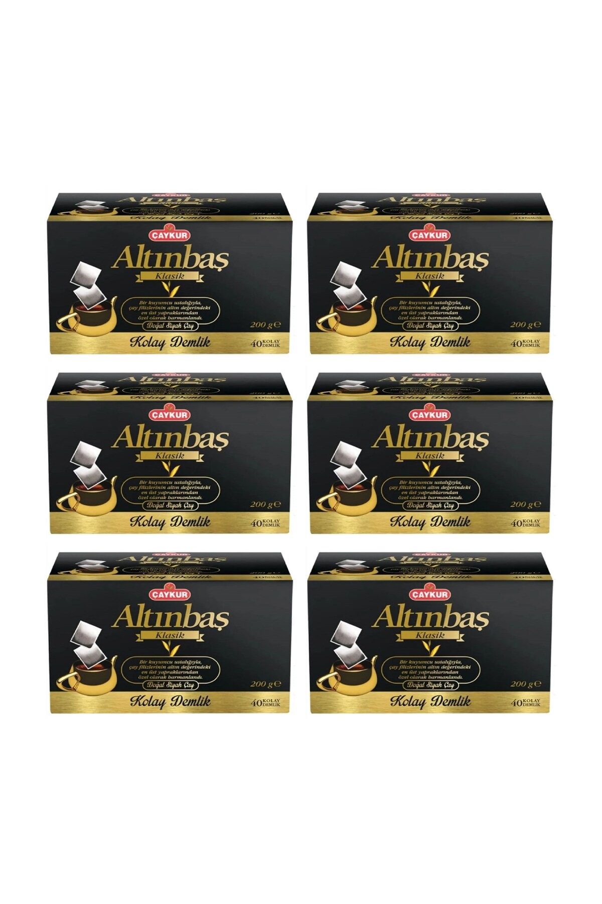 Çaykur Altınbaş Demlik Poşet 40 lı 200 gr x 6 Adet