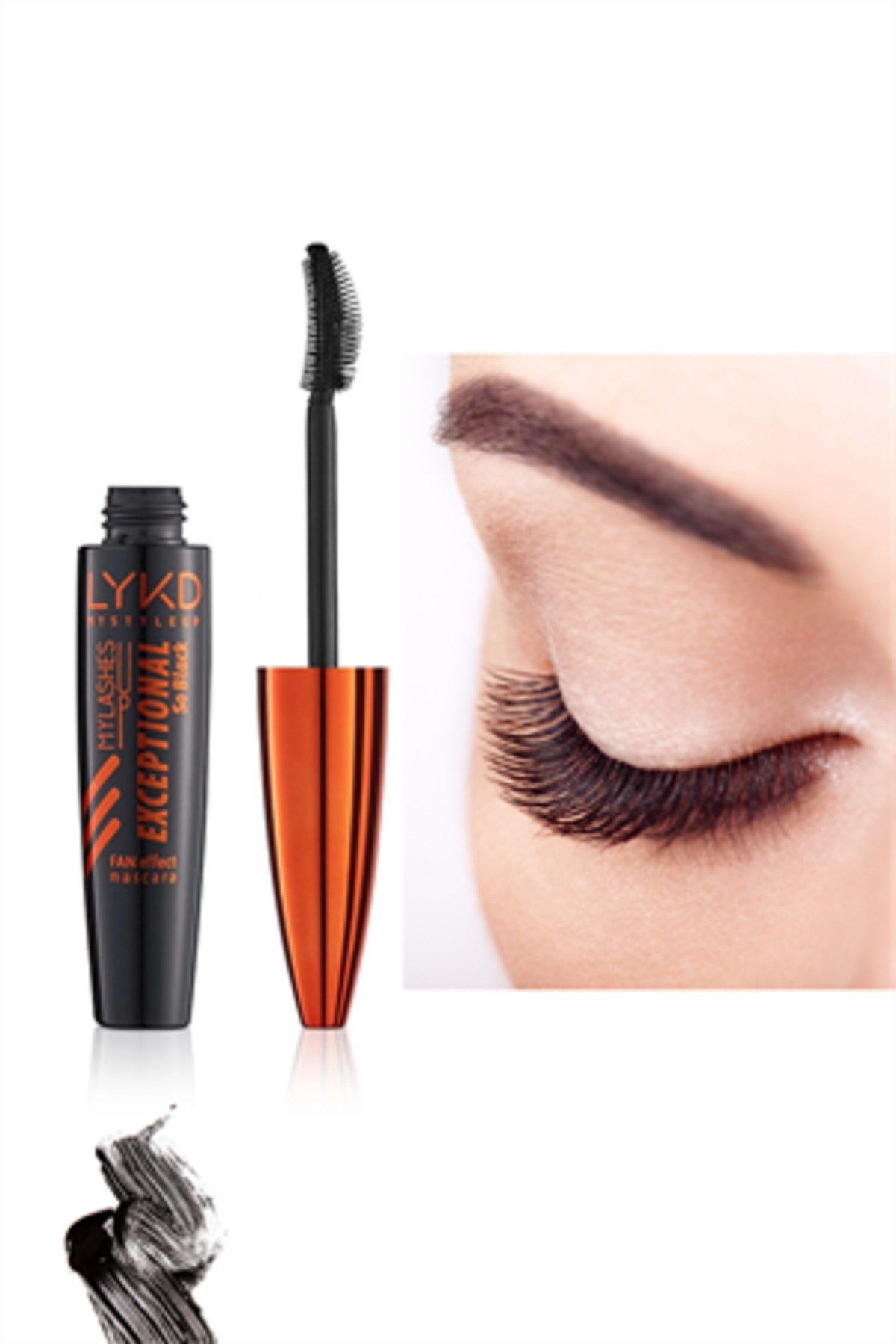 ریمل فرکننده و حالت دهنده استثنایی با جلوه بادبزنی، ریمل فرکننده ۱۰۰ مشکی