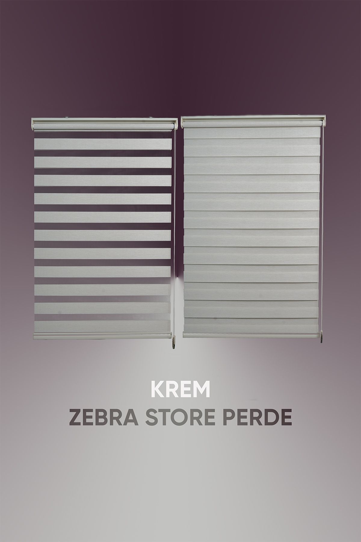 Mihomemi Krem Renkli Bambu Yüksek Kalite Dayanıklı Zebra Perde