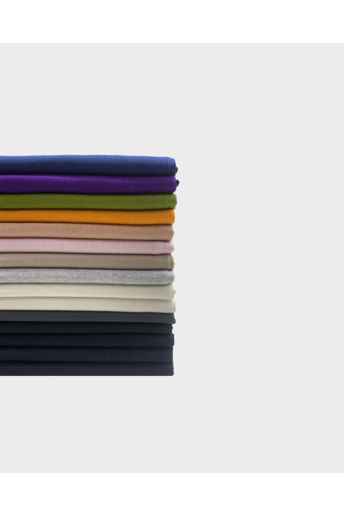 Yiğit Kumaş-Set of Camisole (Ribana) Fabric, 15 Pieces with Volumes from 70-90 cm 3