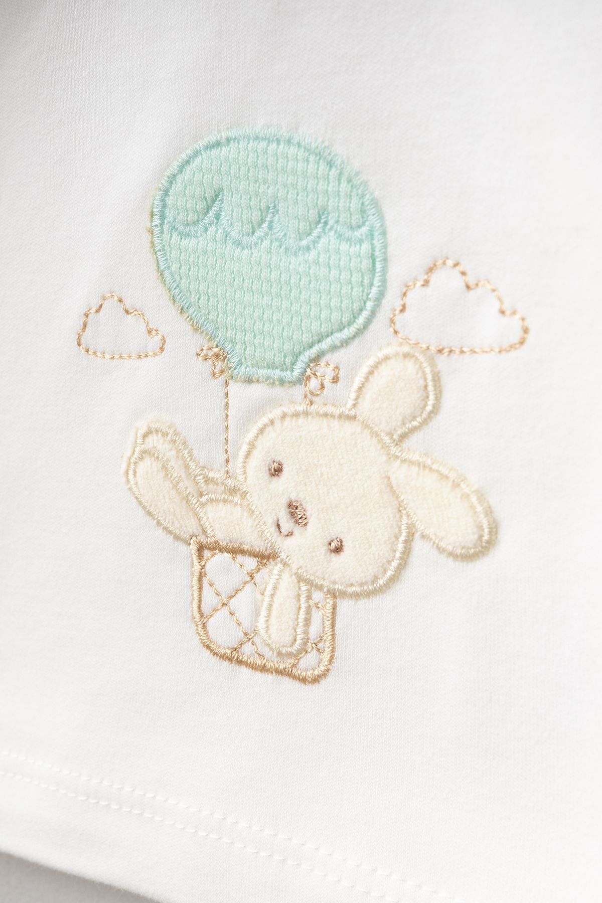 Bebitof-Balloon Rabbit Patterned 5 Piece Newborn Hospital Outfit Set 2