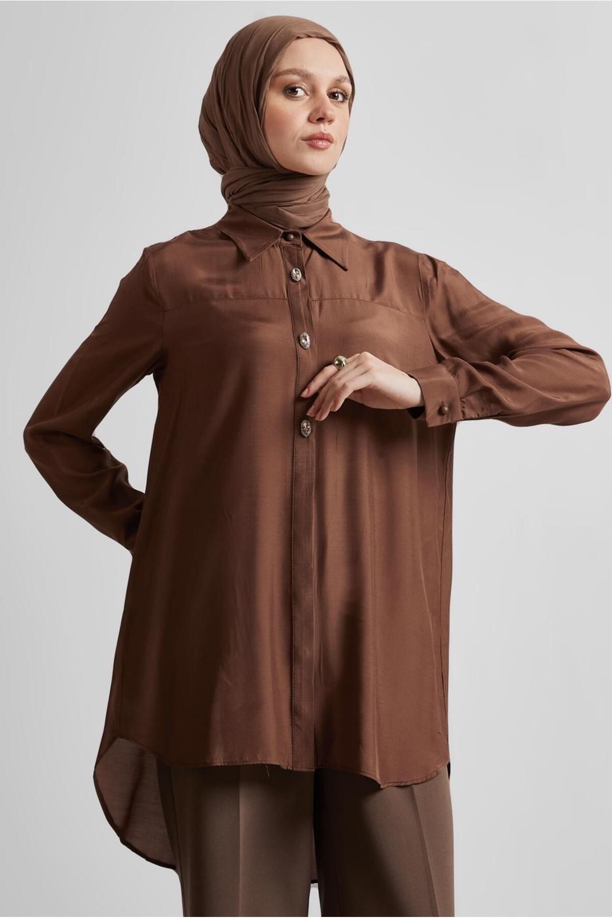 تونیک حجاب یقه پیراهن 45486 Alvina