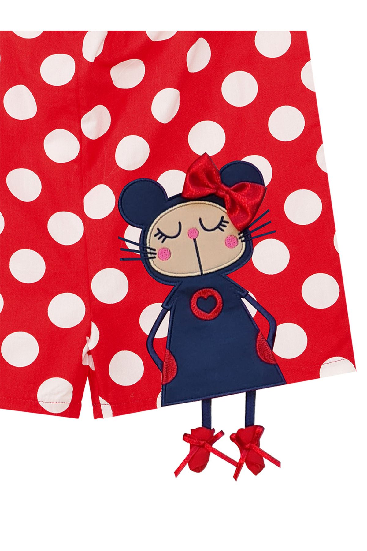 Denokids-Red Polka Dot Girl's Woven Jumpsuit 5