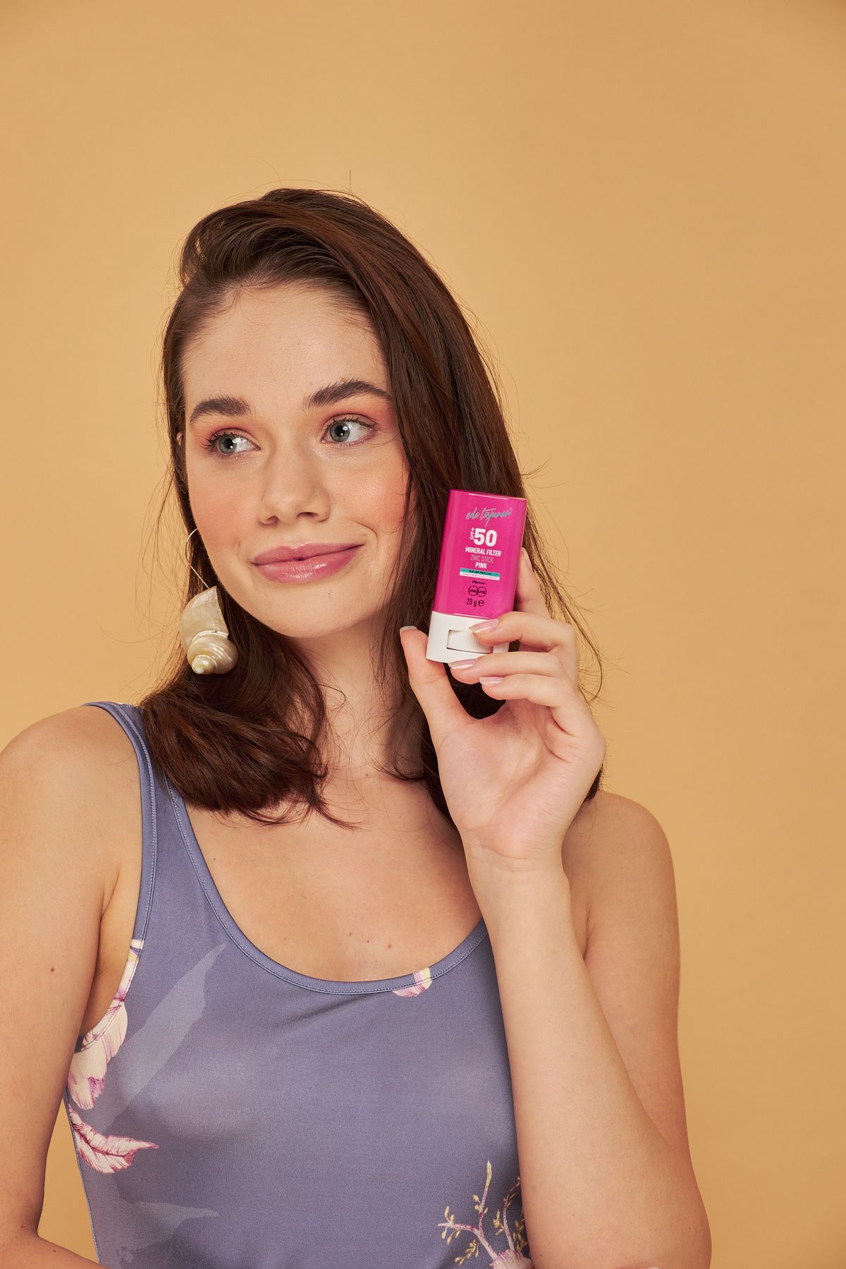 کرم ضد آفتاب صورت SPF 50+ فیلتر معدنی چوب زنجیره صورتی EGY0031 Eda Taşpınar