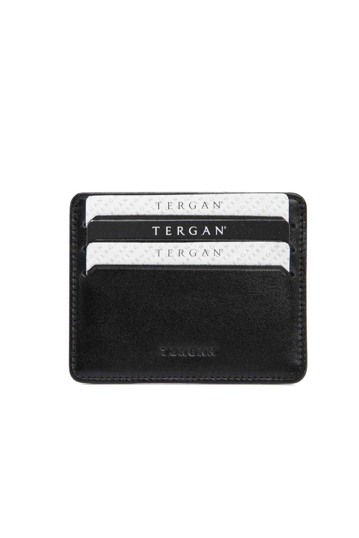 Tergan-S1KK00001050-B06 Δερμάτινη θήκη πιστωτικής κάρτας Unisex - Μαύρη 2