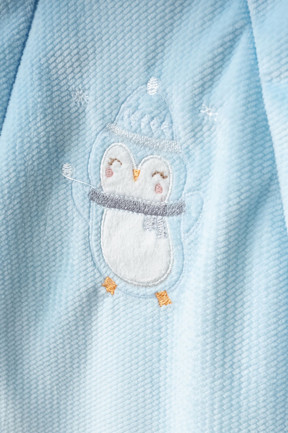 Bebitof-Cute Penguin Pattern Wellsoft Lined Astronaut Jumpsuit with Door 2