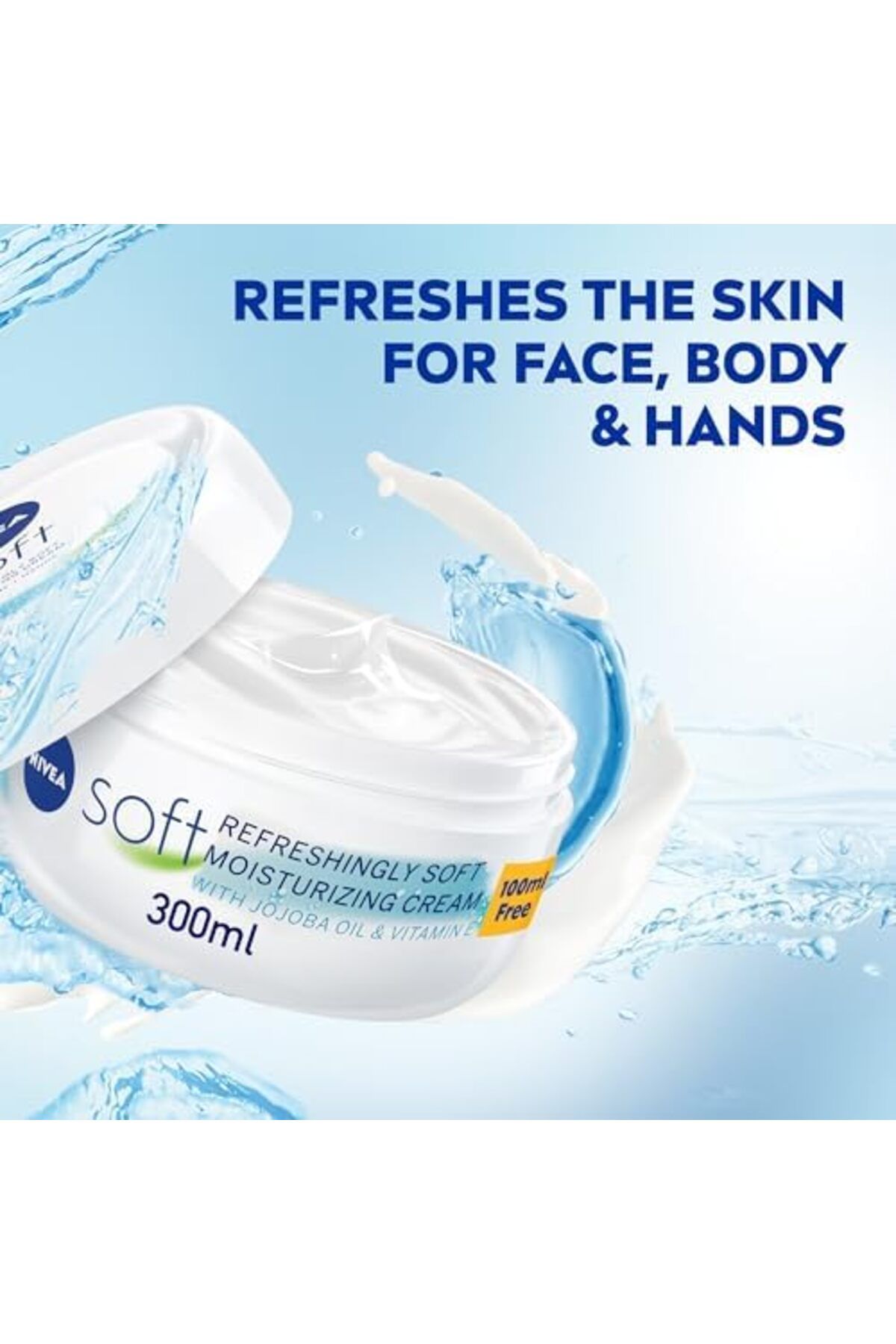NIVEA-Soft Refreshing and Moisturizing Cream, 3 x 300ml Jar 4