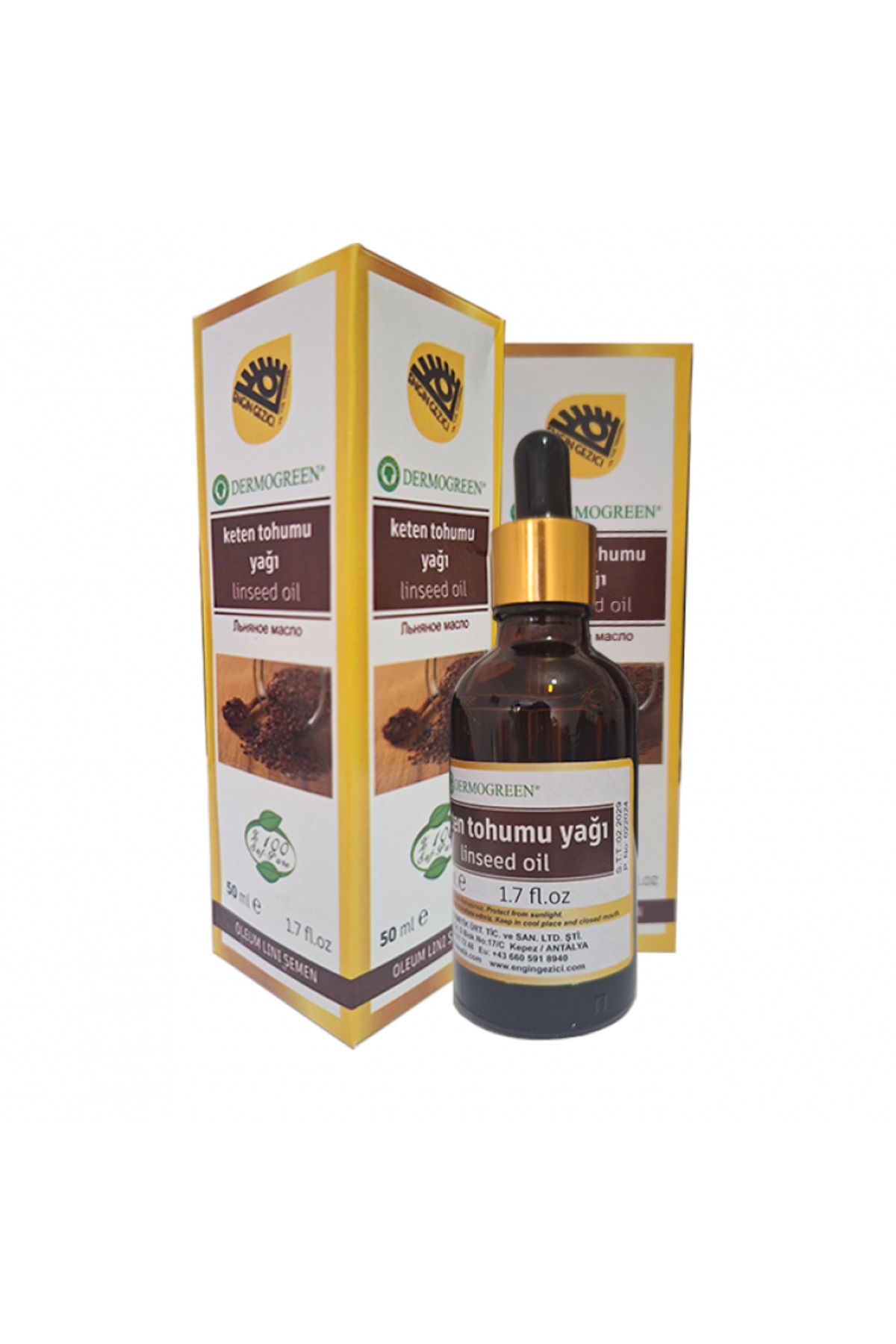 DERMOGREEN Engin Gezici %100 Saf Keten Tohumu Yağı