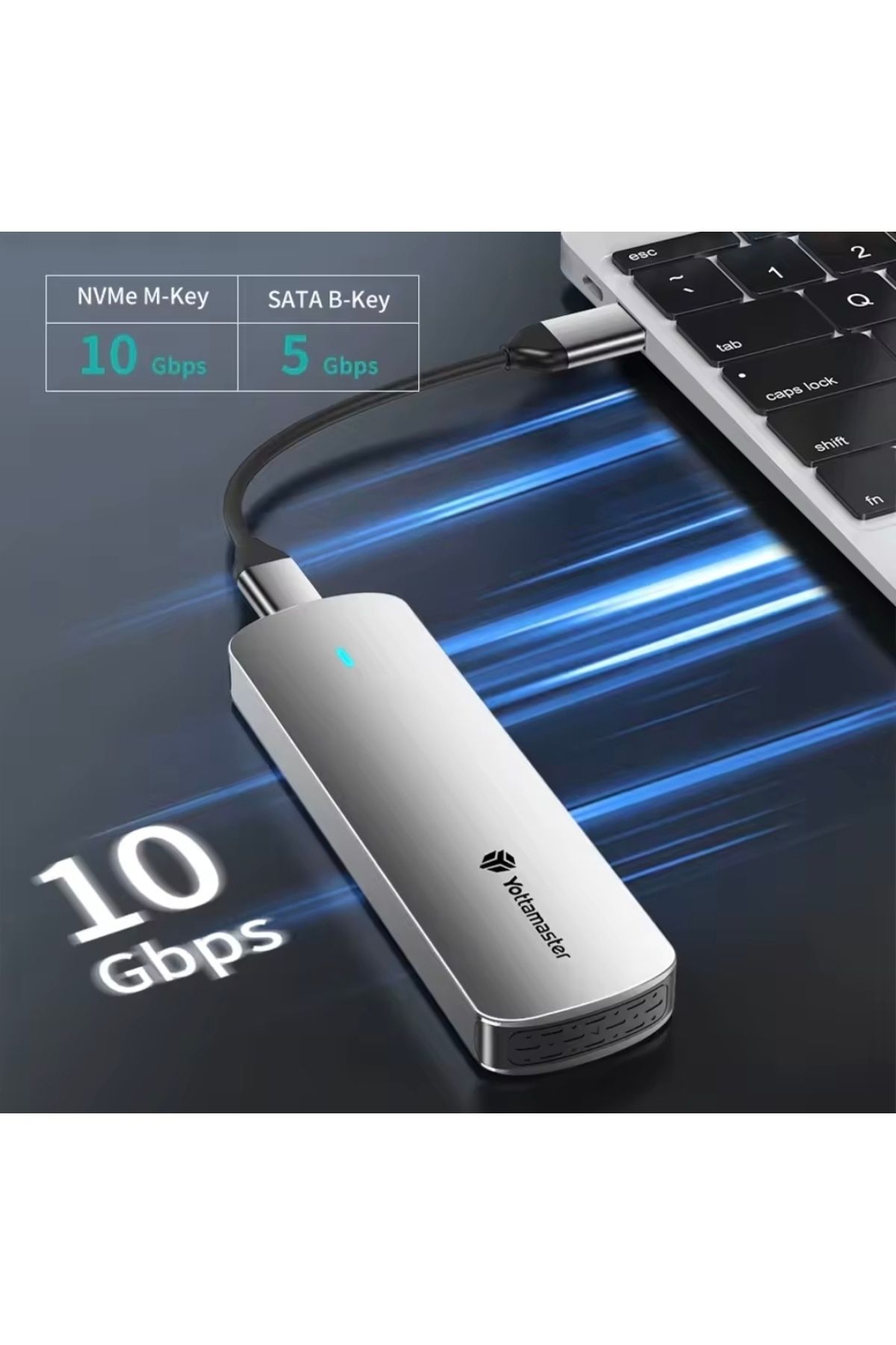 Yottamaster M.2 Ssd Nvme M.2 Sata Kutusu Ce Lisanslı Çift Protokol 2280/2260/2242/2230/10gbps Yüksek Hız Orginal
