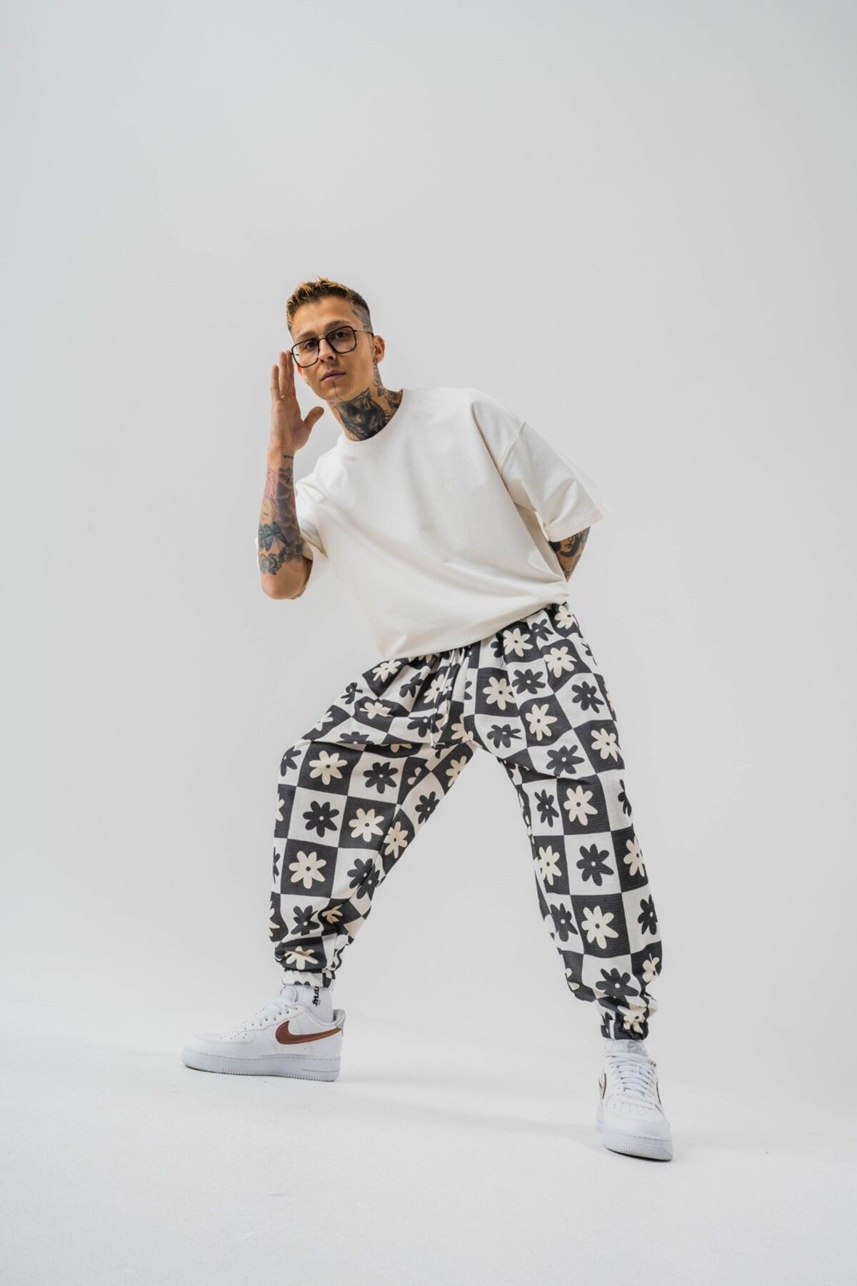 go gang own-Flowchess Pleated Shalwar with Elastic Waist and Legs 6