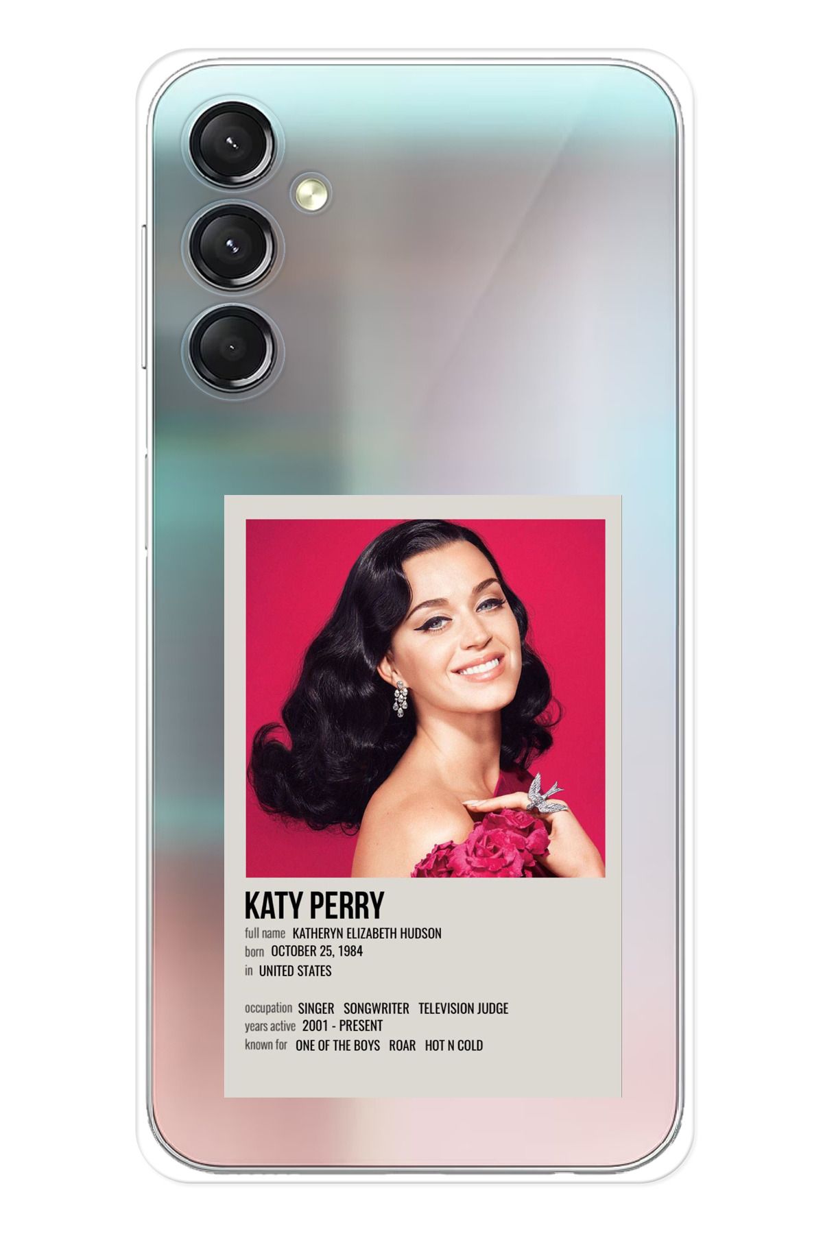 TechTree SAMSUNG Galaxy A24 Uyumlu Katy Perry Şeffaf Silikon Kılıf