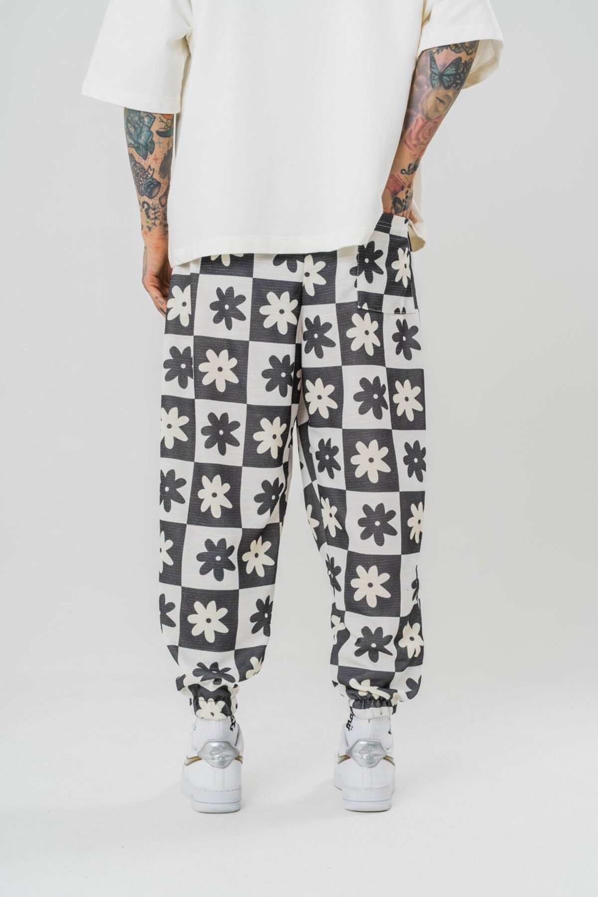 go gang own-Flowchess Pleated Shalwar with Elastic Waist and Legs 4
