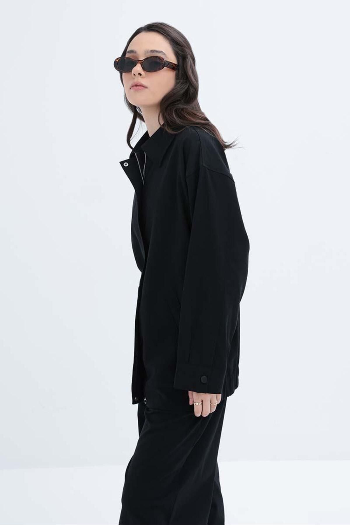 ALLDAY-Jachetă de damă cu fermoar și elastic Alldy S85051a0 5