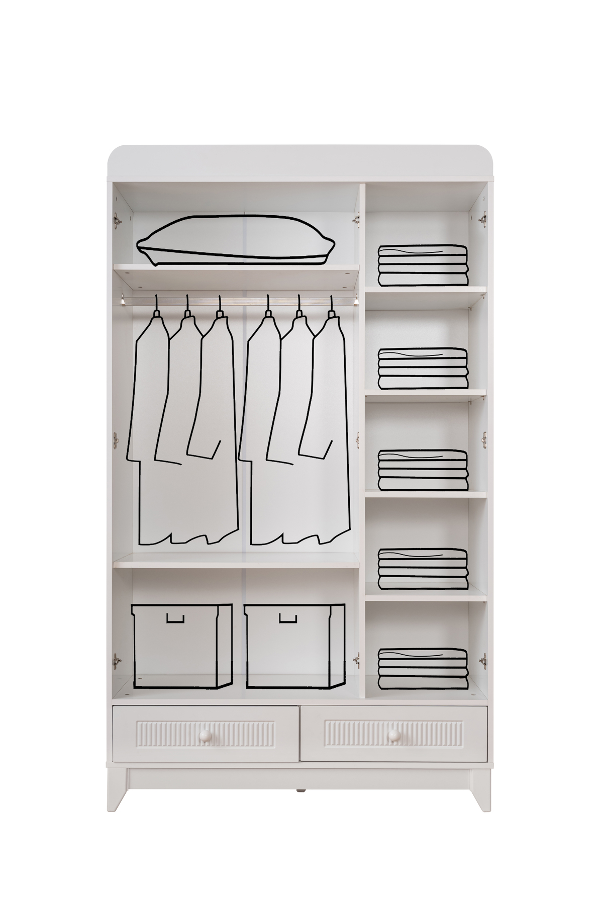 miracool Mira Beyaz 3 Kapılı Dolap / Gardrop fotoğrafı 2 (önizleme)