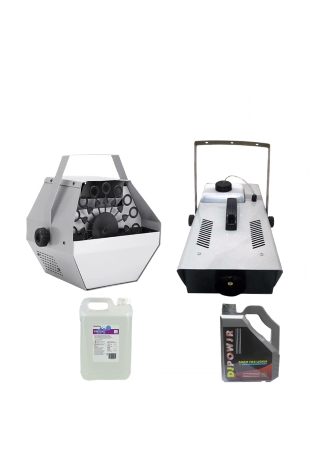 Depox-Package Balloon Machine, Balloon Liquid 5 l and Smoke Machine with Remote Control, silver 1
