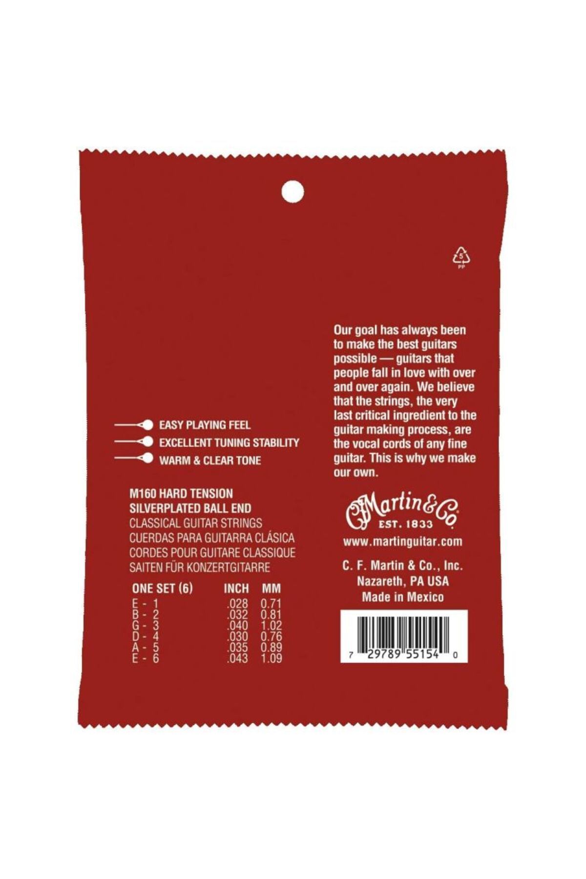 MARTIN & CO-Martin M160 Silverplated Ball-End Classical Guitar String 3
