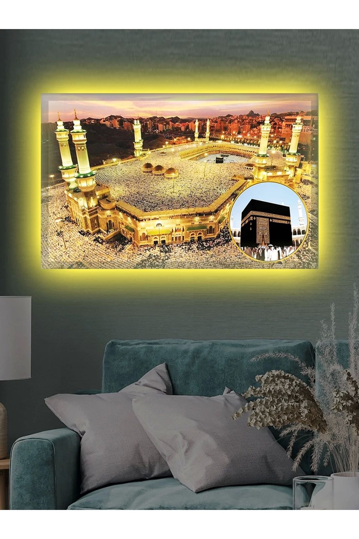 feifei Led Işıklı Kâbe'i Muazzama Tablo