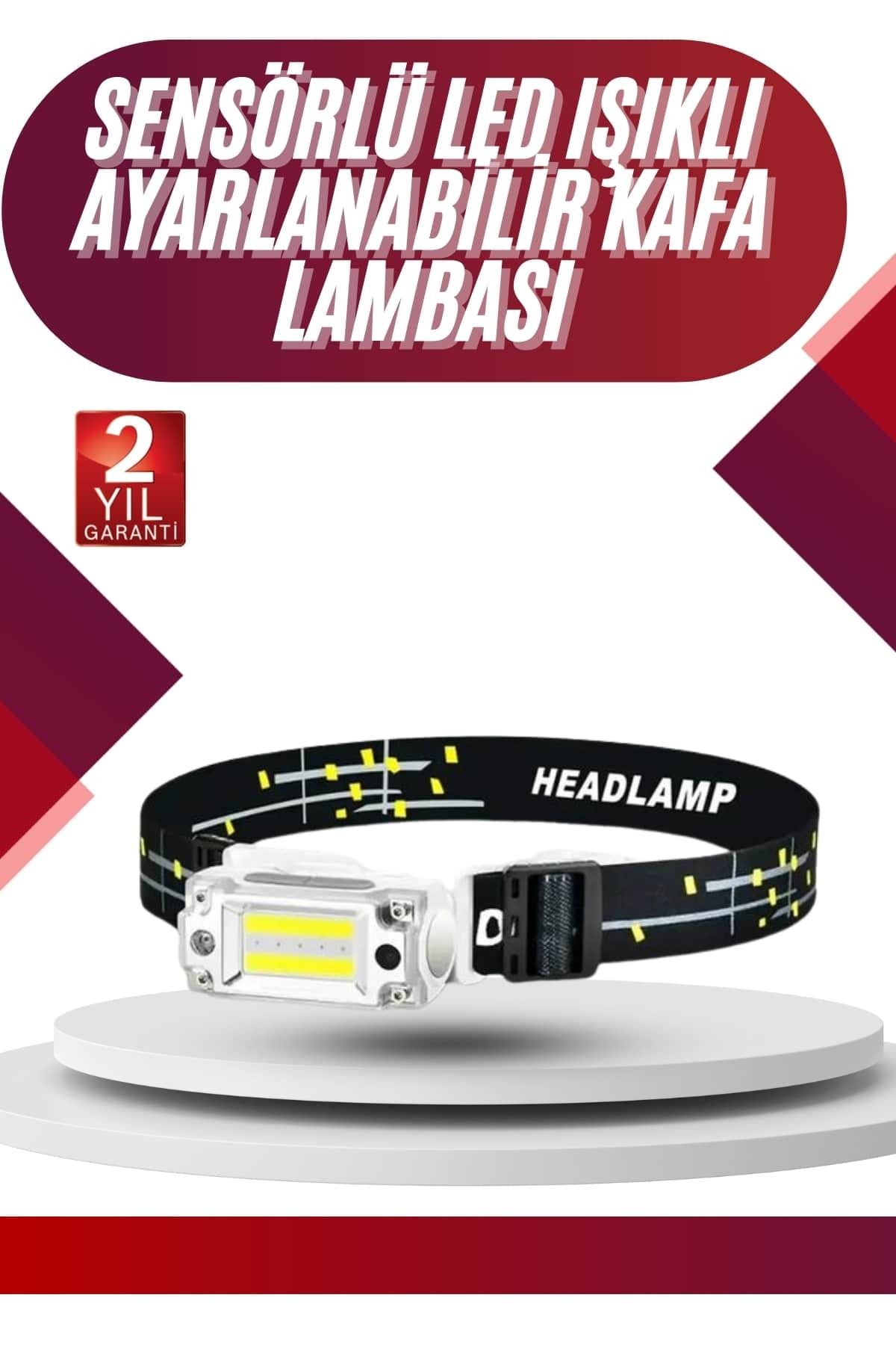 ASTRALTECH Yüksek Işıklı Şarjlı ve Sensörlü LED Kafa Lambası Kamp Lambası